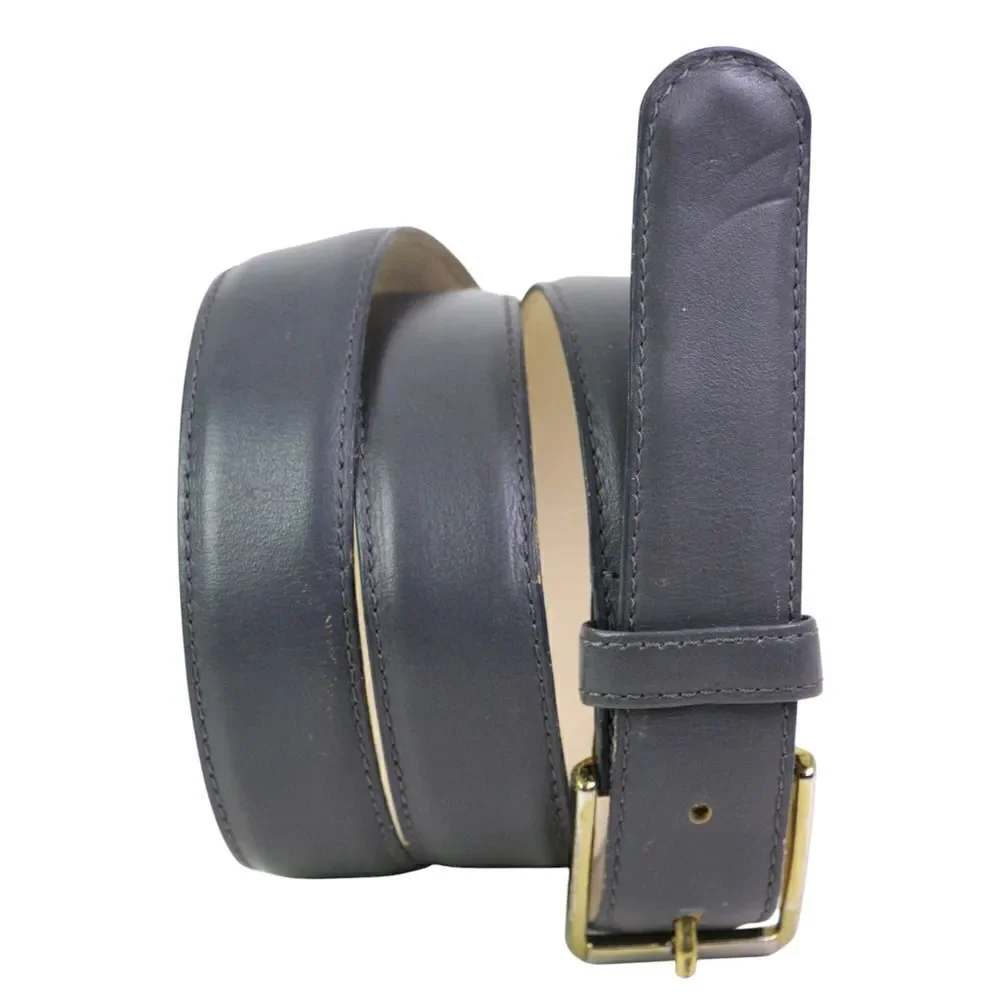 VTG GRAY GENUINE LEATHER 1 1/8
